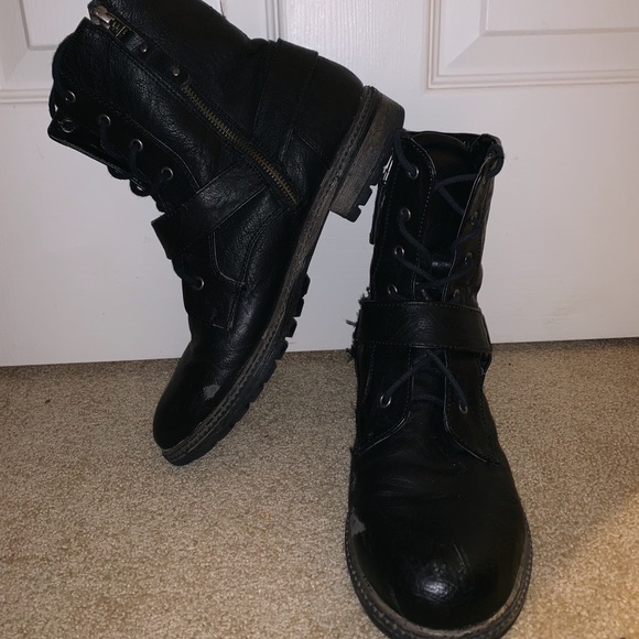 American Eagle Outfitters Shoes - American Eagle Black Combat Boots
